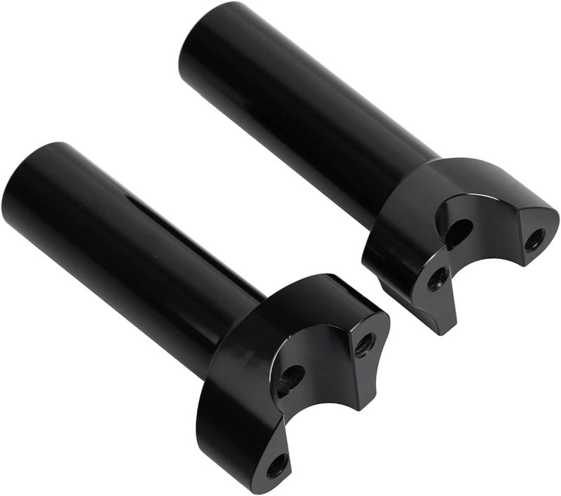 YDLMT Aluminum 4.5" Straight Handlebar Risers Fit for Harley 1 inch Handlebars Heritage Softail Dyna Street bob Sportster XL 883 1200, Black - Image 2